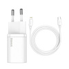 Baseus Super SI sada adaptéra USB-C 20W a kábla USB-C na Lightning 1 m, biela TZCCSUP-B02