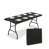 Skladací cateringový stôl v kufríku Tadar Wooden 180 x 74 x 74 cm čierny