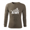 DRAGOWA Fit-T tričko s dlhým rukávom Nabis, olivová 160g/m2 - XXL