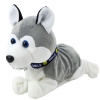 LEAN TOYS Interaktívny plyšový pes Husky na batérie sa pohybuje a vydáva zvuky