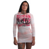Yakuza dámske šaty s kapucňou GRUNGE LINE ALLOVER LITE HOODIE KLEID GKB 20118 white Farba: biela, Veľkosti dámske: L
