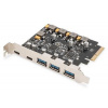 Digitus Digitus USB 3.1 přídavná karta PCI Express 2x USB-C + 3x USB A