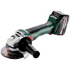 Metabo W 18 L BL 9-125 602374510 akumulátorová úhlová brúska 125 mm, bez kefiek, vr. 2x aku, + púzdro, vr. nabíjačky, vr. príslušenstva, 18 V, 4.0 Ah; 602374510