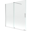Mexen Velar, 2-krídlová posuvná vaňová zástena 160 x 150 cm, 8mm číre sklo, chrómový profil, 896-160-000-01-01