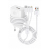 SET rýchla nabíjačka USB-C 66W s káblom 3v1 QC2 QC3 VOOC WARP APPLE 2.4A
