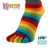 TRAINER prstové členkové ponožky ToeToe rainbow (duha)