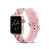 AppleMix Remienok pre Apple Ultra 49mm / Watch 45mm / 44mm / 42mm - silikónový - ružové štvorce