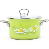 Belis Hrniec smaltovaný so sklenenou pokrievkou Daisy 24 cm 6,1 l