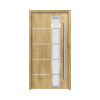 Hliníkovo-oceľové vchodové dvere pasívne Demeter 100 x 210 cm P dub prírodný