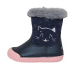 Detské čižmy s kožušinkou D.D.Step modré