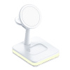AppleMix Stojan / Qi nabíjačka 4v1 pre Apple iPhone / Watch / AirPods - podpora MagSafe - biela
