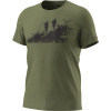Tričko DYNAFIT Graphic CO M SS Tee military green 50/L