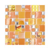 Sklenená mozaika XCM MC569 kombinácia striebornej a oranžovej