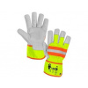 Rukavice HIVI, kombinované, žlto-oranžové, s kov. očkom, veľ. 9 b1/120 - CN-3210-081-152-09