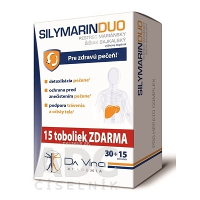 Simply You Pharmaceuticals a.s. SILYMARIN DUO - DA VINCI cps 30+15 zadarmo (45 ks) 45 ks