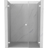Mexen Lunar-B sprchové dvere výklopné ľavé 110 cm, transparentné, biele - 832S-110-050-20-00-L