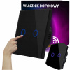 Dvojitý dotykový vypínač svetla WIFI, ČIERNY ZN