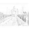 ZUTY Bodkovanie - TAJ MAHAL A VÝCHOD SLNKA Rámovanie: vypnuté plátno na rám, Rozmer: 80x100 cm