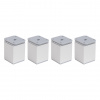 Walteco Nábytková noha 40x40x60mm, 50 kg, plast, aluminium optik, 4 ks , 10176