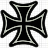 Nášivka BIKERSMODE kríž čierny veľká