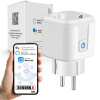 Interlook SM-P16 | Wi-Fi inteligentná zásuvka | Spolupracuje s Google Assistant a Amazon Alexa | Podporuje Smart Life alebo Tuya Smart | typ Schuko | Wattmeter, časovač