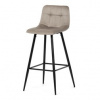 Barová stolička, hnedá, látka,AUB-X7015 CAP2