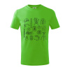 Geodet vybavenie - Tričko detské bavlnené - 158 cm/12 rokov ( Apple Green )