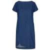 Dámske bavlnené šaty s asymetrickým strihom - modrá|XS