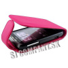 Kožený obal HTC WildFire – Flip – ružová