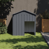 Búda pre psa so strechou antracitová 117x103x123 cm pozin. oceľ-ForU-172349