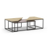 Konferenčné stolíky s doskou v dubovom dekore v súprave 3 ks 70x110 cm Titan – Marckeric