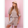 Kesi Włoski Dámska súprava masla so šortkami s vysokým pásom béžový