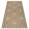 Dywany Łuszczów FLAT 48956265 Sisalový koberec Geometrický - prírodná béžová farba slamy, šnúrka 80x150 cm