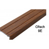 Schodová hrana 25 x 10 samolepící EKOWinner Délka (cm): 270, Provedení: ořech 9E