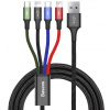 Baseus datový kabel 4v1 microUSB+USB-C+2xLightning 1,2m 3,5A černý 6953156278486