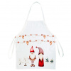 Autronic Zástera kuchynská - vianočný vzor so škriatkami, biela, 100% bavlna UBR098-6