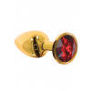 Taboom Bondage in Luxury Butt Plug with Diamond Jewel Gold Red L