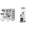Rocket Espresso Appartamento, copper + Eureka Atom Specialty 75, white