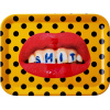Seletti Podnos na servírovanie TOILETPAPER SHIT 32 x 43,5 cm, žltá