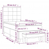 vidaXL Posteľný rám boxsping s matracom krémový 80x200 cm látka - Krémová - 18910-160487