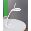 LED lampa s lupou Iris , biela