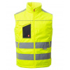 PAYPER TASK FLUO 001491-0379 / Zateplená vesta s reflexnými pruhmi - HV žltá/navy blue 4XL