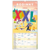 NOTIQUE Nástenný kalendár Rodinný plánovací XXL CZ 2026, 33 x 64 cm