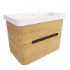 Swiss aqua technologies Koupelnová skříňka s umyvadlem SAT Fusion 77,5x53x45 cm dub medový mat SATFUSION280DMMW