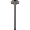 AXOR ShowerSolutions prívod zo stropu, rozeta Round, dĺžka 300 mm, kartáčovaný čierny chróm, 26433340