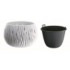 Kvetináč SANDY BOWL s vkladom 29 cm - farba: biela (Prosperplast DSK290-S449)