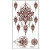 Henna hnedé nalepovacie tetovanie, ornamenty, kvety