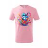 Detské tričko Stitch - color - Veľkosť: 158 cm/12 rokov - Farba: Ružová