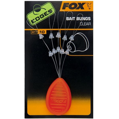 Fox Zarážky Edges Bait Bungs Clear 10ks