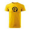 Sablio Tričko s potlačou Futbalová lopta Paint - žluté 5XL